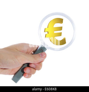 Suche nach euro Stockfoto