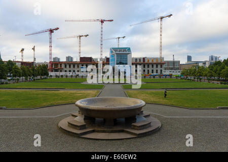 Blick auf den Bau Website Berliner Stadtschloss (Berliner Stadtschloss) und Humboldt-Box Stockfoto