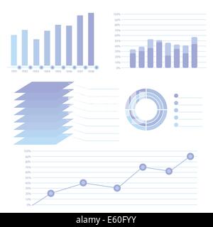 Bunte Illustrationen mit modernen Infografik für Business-Projekt für Ihr design Stockfoto