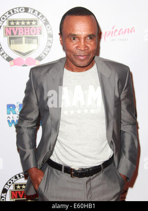 Las Vegas, Nevada, USA. 9. August 2014. Ehemaliger Profi-Boxer Sugar Ray Leonard besucht die 2014 Nevada Boxing Hall Of Fame Induction Zeremonie am 9. August 2014 eine der neuen Tropicana Hotel & Casino in Las Vegas, Nevada-Credit: Marcel Thomas/ZUMA Draht/Alamy Live News Stockfoto