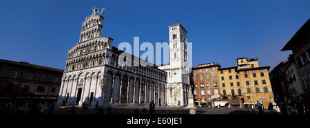 Italien, Toskana, Lucca, platzieren Sie et Eglise San Michele in Foro Stockfoto