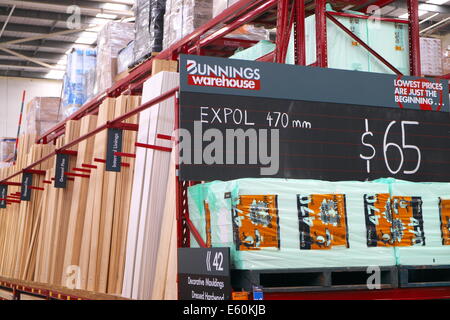 Bunnings ist eine nationale DIY-Händler im Besitz von Wesfarmers, verkauft sie Werkzeuge, Holz, Ausrüstung für Bauherren und Hausbesitzer, Sydney Stockfoto