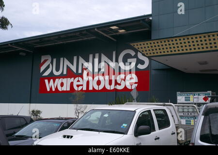 Bunnings ist ein nationale DIY-Händler im Besitz von Wesfarmers, Werkzeuge, Holz, Ausrüstung für Bauherren und Hausbesitzer, Sydney verkauft Stockfoto