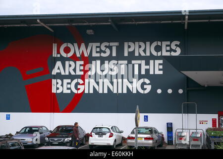 Bunnings ist ein nationale DIY-Händler im Besitz von Wesfarmers, Werkzeuge, Holz, Ausrüstung für Bauherren und Hausbesitzer, Sydney verkauft Stockfoto