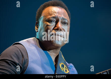 LINCOLN, CA - 26 Juli: George Benson führt auf Thunder Valley Casino Resort in Lincoln, Kalifornien am 26. Juli 2014 Stockfoto