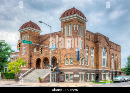 Die 16th Street Baptist Church war der Ort von den rassistisch motivierten Anschlägen im Jahr 1963 in Birmingham, Alabama. Stockfoto