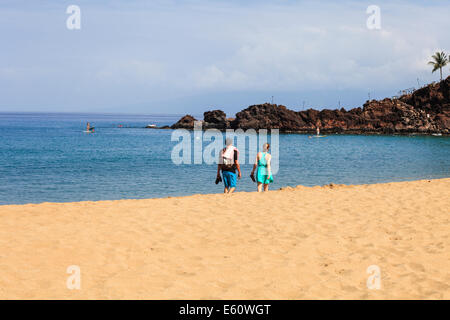 Kaanapali Beach in der Nähe von Black Rock Stockfoto