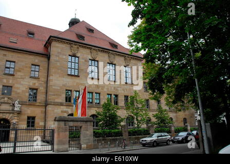 Die Website der Nürnberger Kriegsverbrechen Versuche in Nürnberg, Deutschland Stockfoto