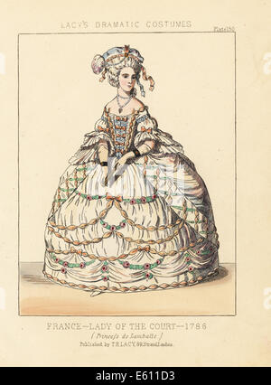 Prinzessin Maria Teresa von Savoyen-Carignan, de Lamballe, Frankreich, 1786. Stockfoto