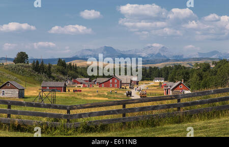 Bar U Ranch in Süd-Alberta Stockfoto