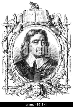 Oliver Cromwell, 1599-1658, dem Gründer der englischen Republik, Lord Protector von England, Schottland und Irland, Kommandeur der Stockfoto