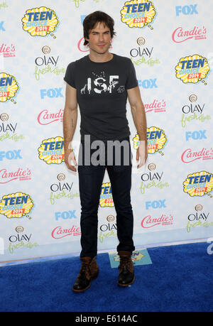 Los Angeles, Kalifornien, USA. 10. August 2014. Ian Somerhalder kommt für den Teen Choice Awards 2014 im Shrine Auditorium. Bildnachweis: Lisa O'Connor/ZUMA Draht/Alamy Live-Nachrichten Stockfoto