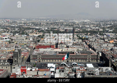 Blick vom Torre Latinoamericana, 182m, Mexiko-Stadt, Federal District, Mexico Stockfoto