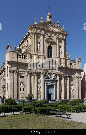 Barocke Kirche von Santa Teresa Alla Kalsa, La Kalsa, Palermo, Sizilien, Italien Stockfoto