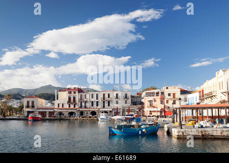 Venezianische Hafen, Rethymno, Kreta, Griechenland Stockfoto