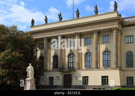 Haupteingang der Humboldt-Universität, Unter Den Linden, Berlin, Deutschland Stockfoto