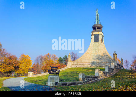 Der Cairn of Peace oder Mohyla Miru, in der Nähe von Austerlitz oder Austerlitz, Prace Dorf, Okres Vyškov District, Region Jihomoravsky Stockfoto