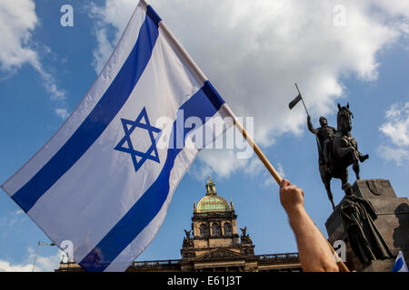 Demonstration für Israel, Prag Tschechische Republik Stockfoto