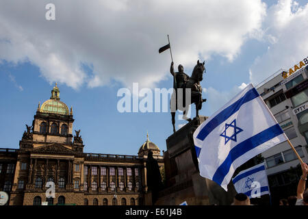 Demonstration für Israel, Prag Tschechische Republik Stockfoto