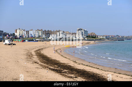 Margate Kent UK August 2014 - Margate-Strand und Meer Stockfoto