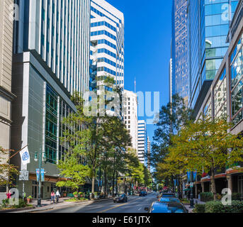 Bürogebäude in der North Tryon Street in uptown Charlotte, North Carolina, USA Stockfoto