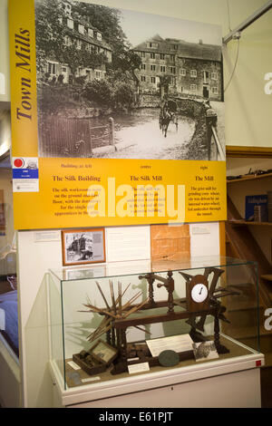 UK England, Dorset, Gillingham Museum Seidenindustrie display Stockfoto