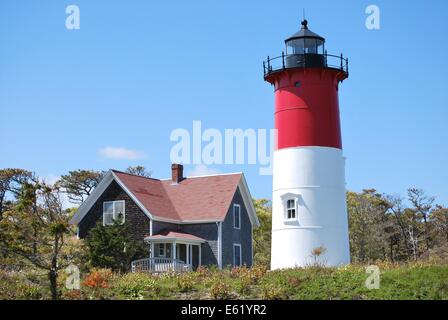 Nauset Leuchtturm in Stockfoto
