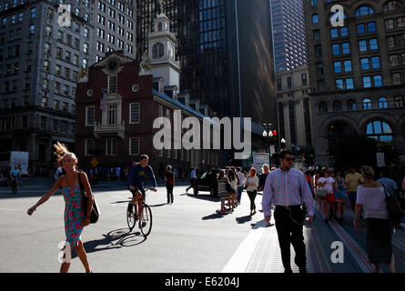 Old State House auf dem Freedom Trail, Boston, Massachusetts, USA Stockfoto