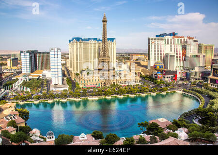 Blick vom Hotel Bellagio, Las Vegas, Nevada, Vereinigte Staaten von Amerika Stockfoto