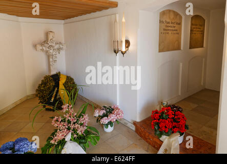 Strauß-Crypt, Grab von Marianne und Franz Josef Strauß, Rott am Inn, Upper Bavaria, Bavaria, Germany Stockfoto