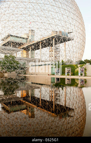 MONTREAL, Kanada - 28 Juli: Biosphäre Gebäude, gelegen am Parc Jean-Drapeau, Baujahr 1967, 28. Juli 2014 für Expo Montreal, Stockfoto