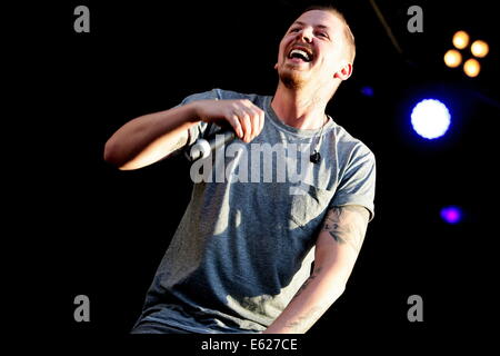 Professor Green die Live auf dem Leicester-Musik-Festival Stockfoto