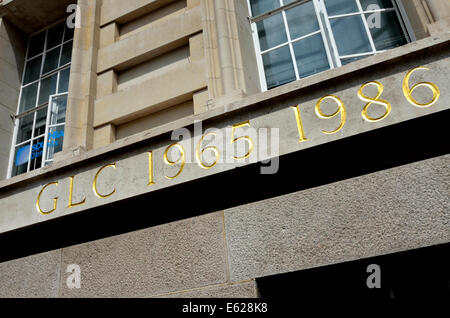 London, England, Vereinigtes Königreich. County Hall am Südufer. Haus des GLC (Greater London Council) von 1965-1986 Stockfoto