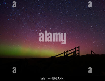 Nordlichter gesehen von Cley North Norfolk 27. Februar 2014 Stockfoto
