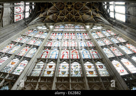 Herrliche Ost Fenster, die Kathedrale von Gloucester Stockfoto