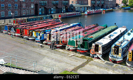 Russell Newbery angetrieben Narrowboats auf Kundgebung in Ellesemere Hafen Stockfoto