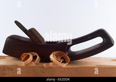 Alten Hobel von italienischen Schreiner Stockfoto