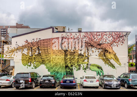 Graphit-Wände in Montreal Stockfoto