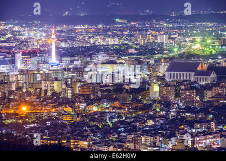 Moderne Skyline von Kyoto, Japan. Stockfoto