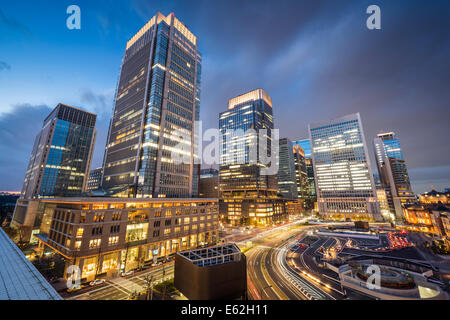 Tokyo, Japan im Geschäftsviertel Marunouchi. Stockfoto
