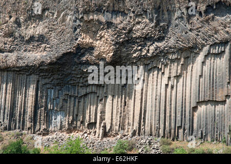 Ineinandergreifende Basaltsäulen, Garni Schlucht, Armenien Stockfoto