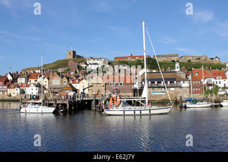 Die Küstenstadt Stadt Whitby, North Yorkshire, England, UK. Stockfoto