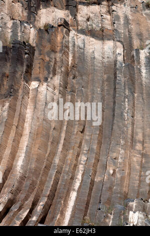 Ineinandergreifende Basaltsäulen, Garni Schlucht, Armenien Stockfoto