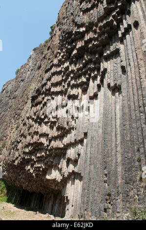 Ineinandergreifende Basaltsäulen, Garni Schlucht, Armenien Stockfoto