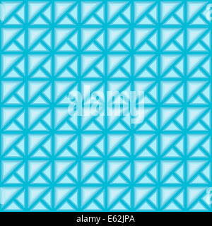 Blaue geometrische Muster nahtlos in abstrakter Stil Stockfoto