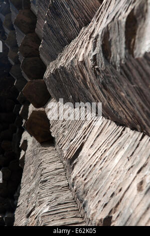 Ineinandergreifende Basaltsäulen, Garni Schlucht, Armenien Stockfoto