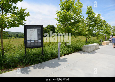 SHANKSVILLE, Pennsylvania - 18.Juli-2014:93 National Memorial außerhalb Shanksville, PA, wo United Flug 93 auf 9 / 11 stürzte, Stockfoto