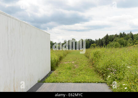 SHANKSVILLE, Pennsylvania - Juli 18-2014: Pfad der Absturz von Flug 93 bei National Memorial außerhalb Shanksville, PA Stockfoto