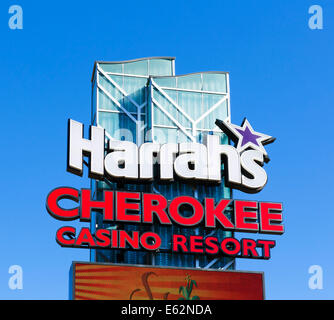 Melden Sie außen Harrah's Cherokee Casino Resort, Cherokee, North Carolina, USA Stockfoto