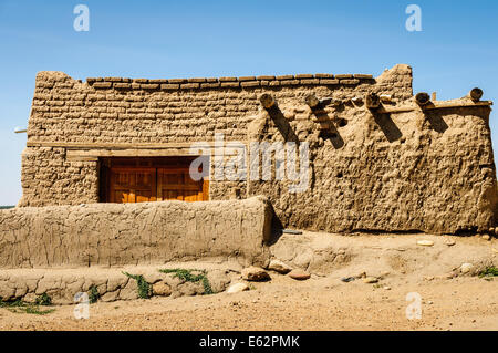 Adobe Architekturdetails, Picuris Pueblo in New Mexico Stockfoto